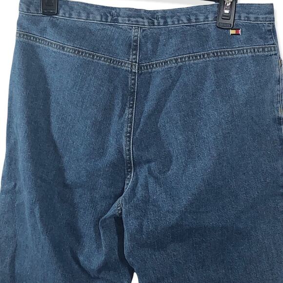Vintage Tommy Hilfiger High Waist Metal Tag Mom Jeans Capri Size 10 - Picture 10 of 14